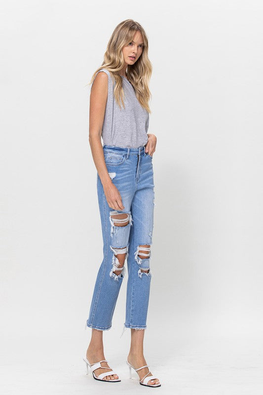 Stretch Super High Rise Crop