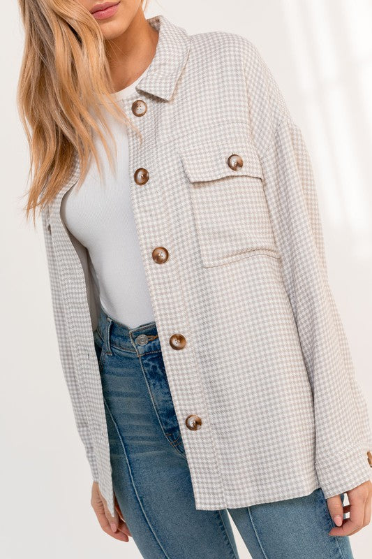 POCKET DETAIL OVERSIZED JACKET