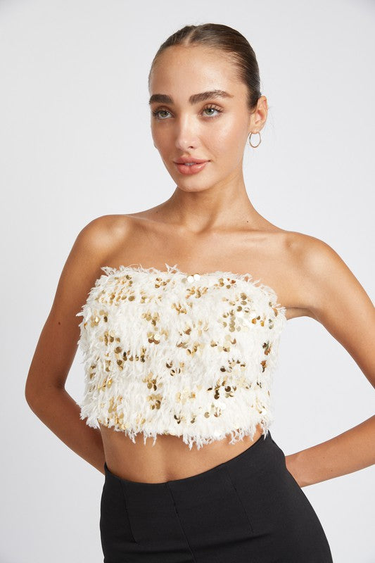 Feather Tube Top