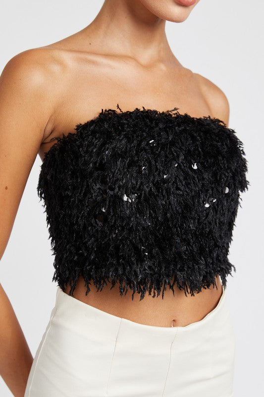 Feather Tube Top