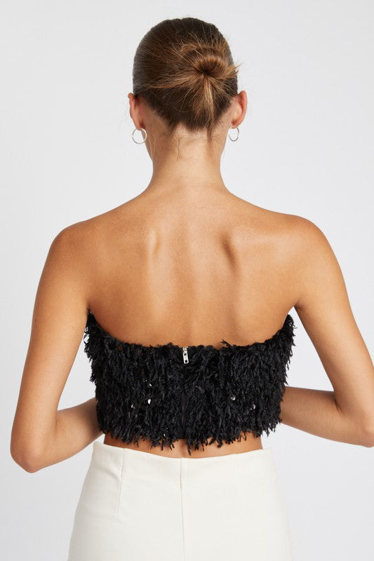 Feather Tube Top