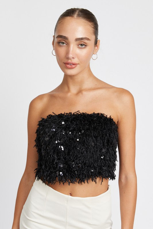 Feather Tube Top