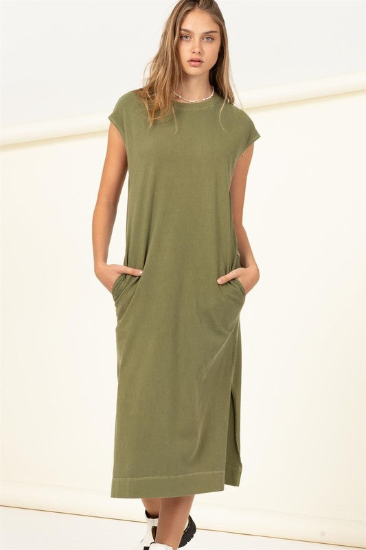 Casual Comfy Sleeveless Midi Dress