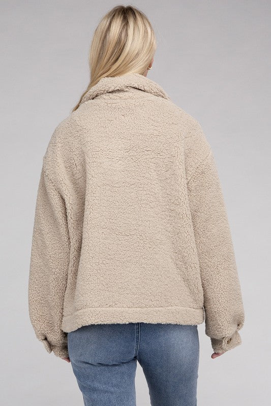 Cozy Sherpa Button-Front