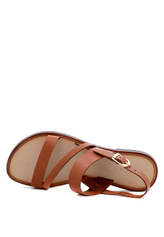 Mona Flat Sandal w/ Ankle Strap